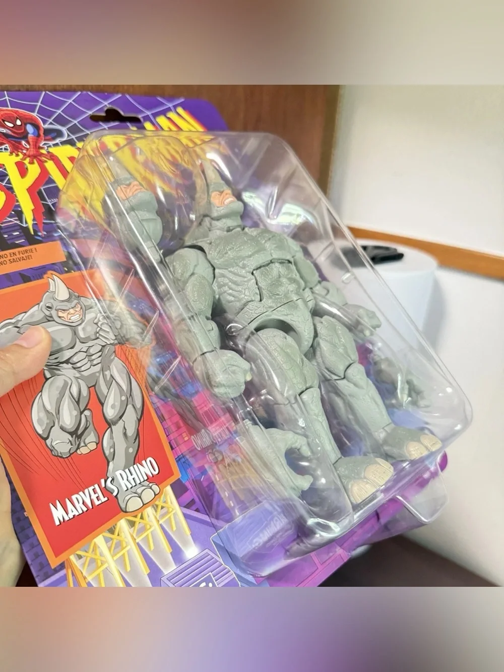 NEW Marvel Legends Rhino, Retro Card Spider-Man Animated Series Action Figure